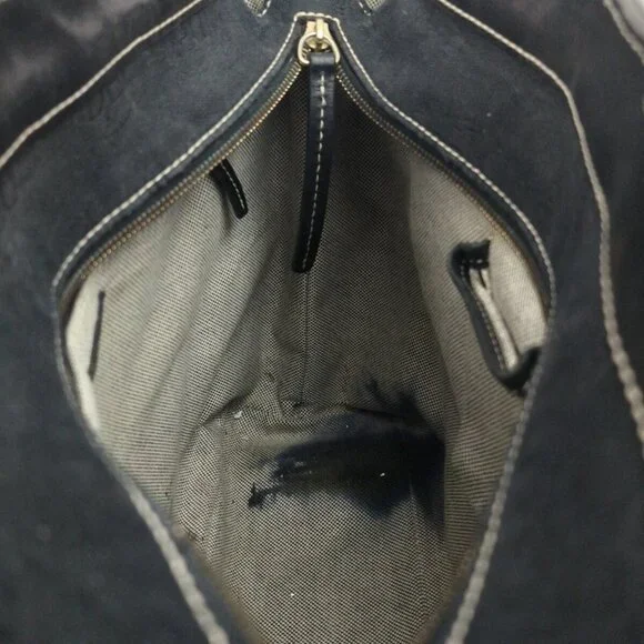 Dooney Bourke Handbag Black All Weather Leather VTG Logo Pattern Zipper Zipper - Picture 14 of 16